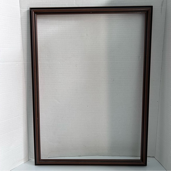 Brown wood frame 22” x 16” - Picture 1 of 6